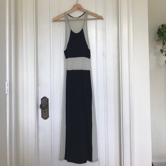 TOWNSEN Dresses & Skirts - Townson Tank dress Small Black‎ Metallic Maxi Stretch